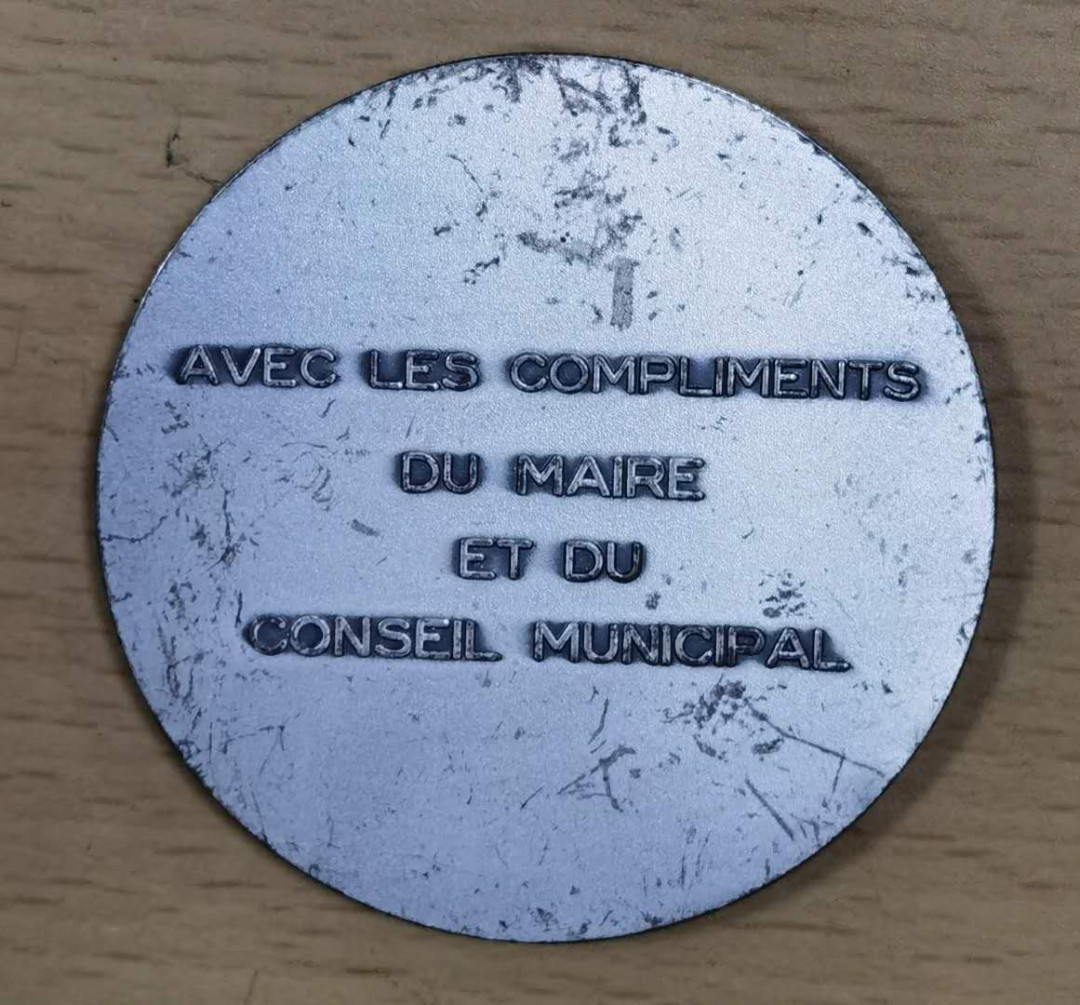 北京马甸外币专卖微拍第四十期，外国纪念章专场，陆续上新，欢迎关注 法国帕纳尔佐市市徽纪念章，直径：50mm，重量：67克，品相如图