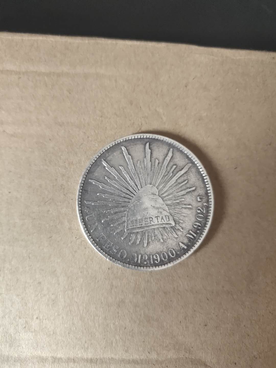 N&C第3期: 近现代外国银币专场 1900年墨西哥1比索鹰洋 好品