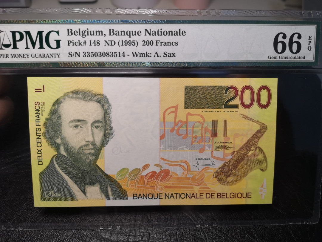 《外钞收藏家》2021年第4拍（99期） 比利时末版200法郎 PMG66