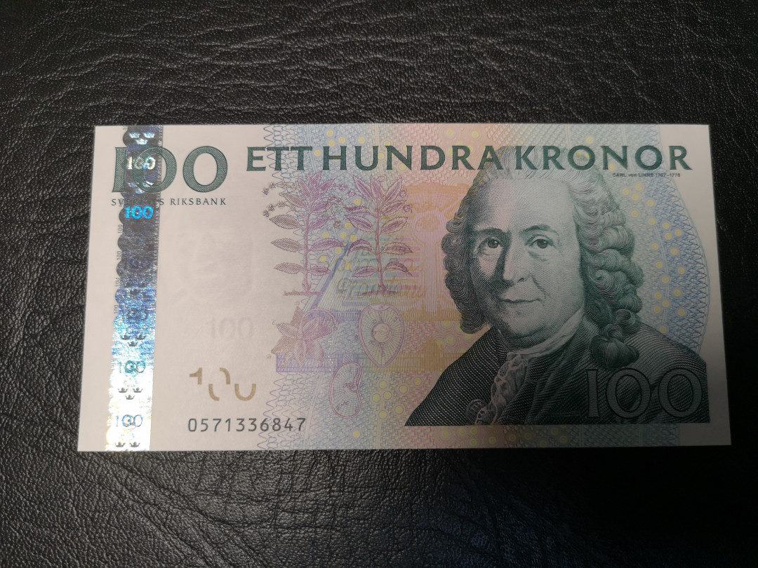 《外钞收藏家》2021年第4拍（99期） 瑞典倒二版 100克朗  再版  全新UNC