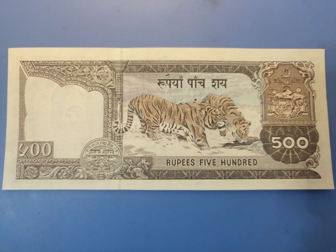 N&C第5期 最后一拍: 外国纸币裸钞专场 早期尼泊尔500卢比全新有针孔