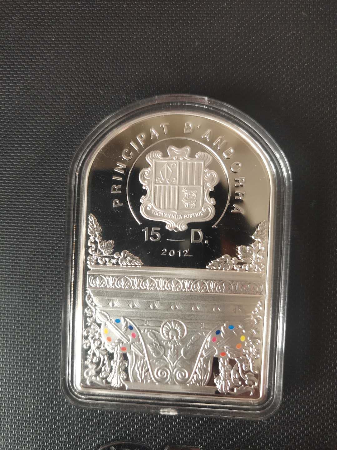 N&C第3期: 近现代外国银币专场 2012年安道尔15元银币 圣母名画 稀少精品