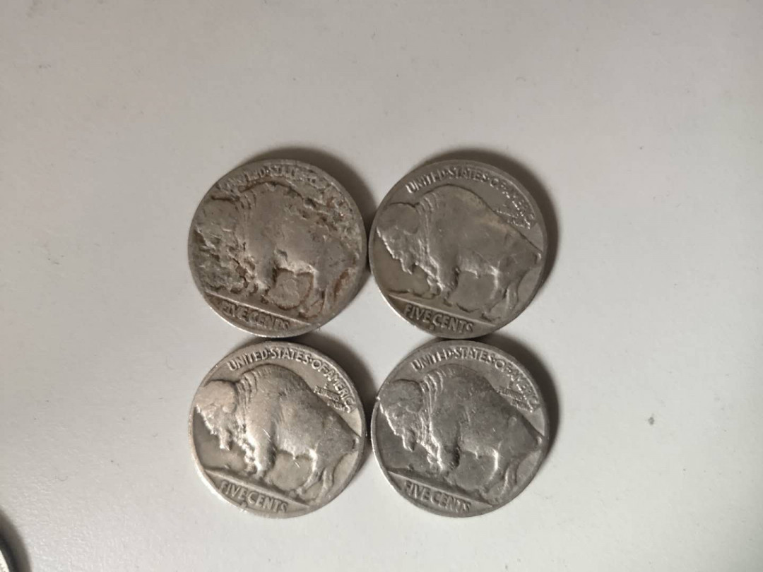 N&C第3期: 近现代外国银币专场 美国早期牦牛5美分四枚