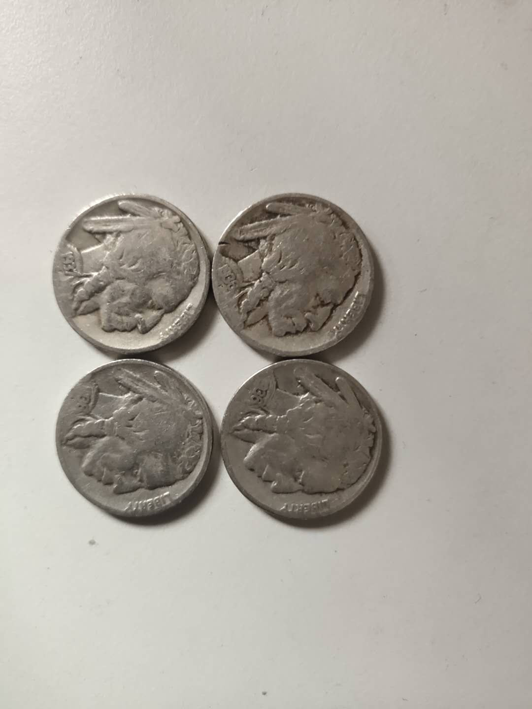 N&C第3期: 近现代外国银币专场 美国早期牦牛5美分四枚