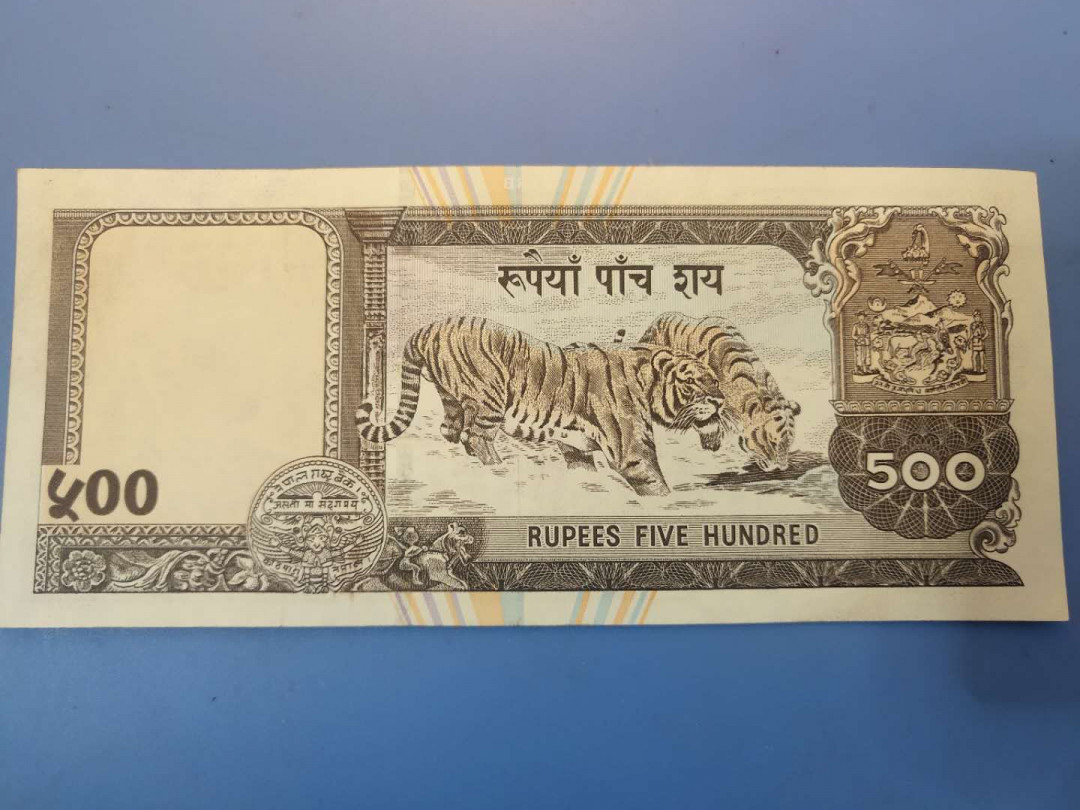 N&C第5期 最后一拍: 外国纸币裸钞专场 早期尼泊尔500卢比全新有针孔