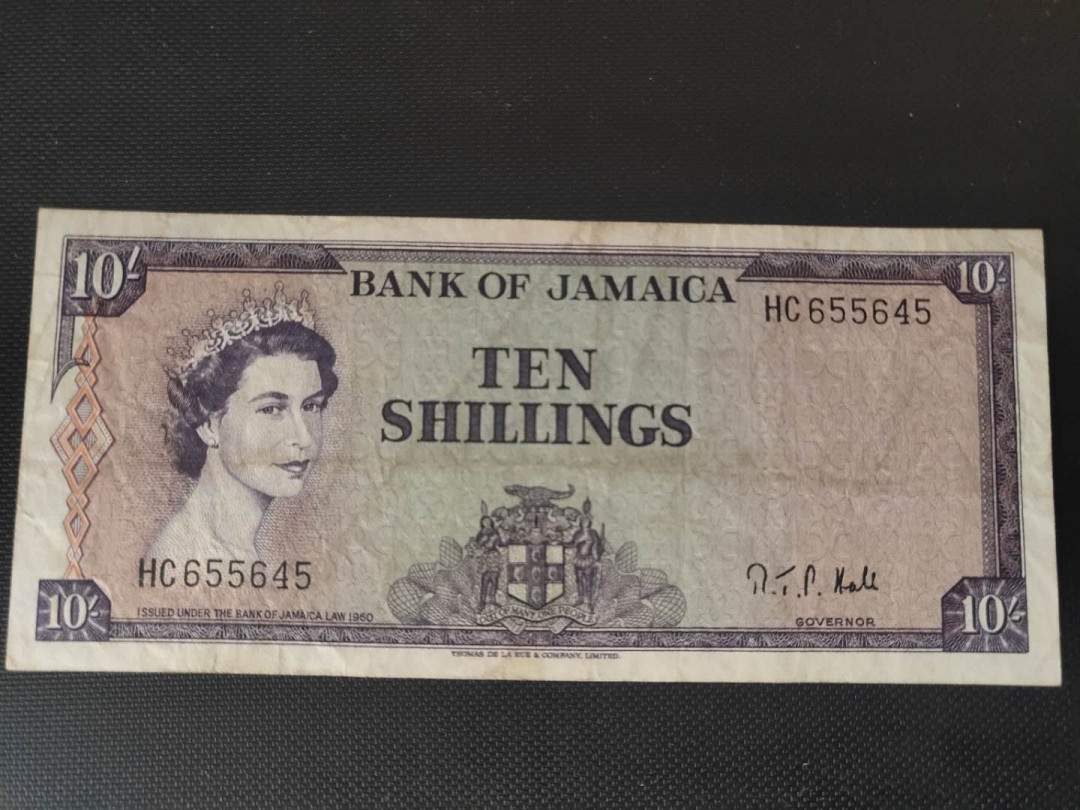N&C第5期 最后一拍: 外国纸币裸钞专场 牙买加早期10先令，紫色女王 品如图，珍贵品种
