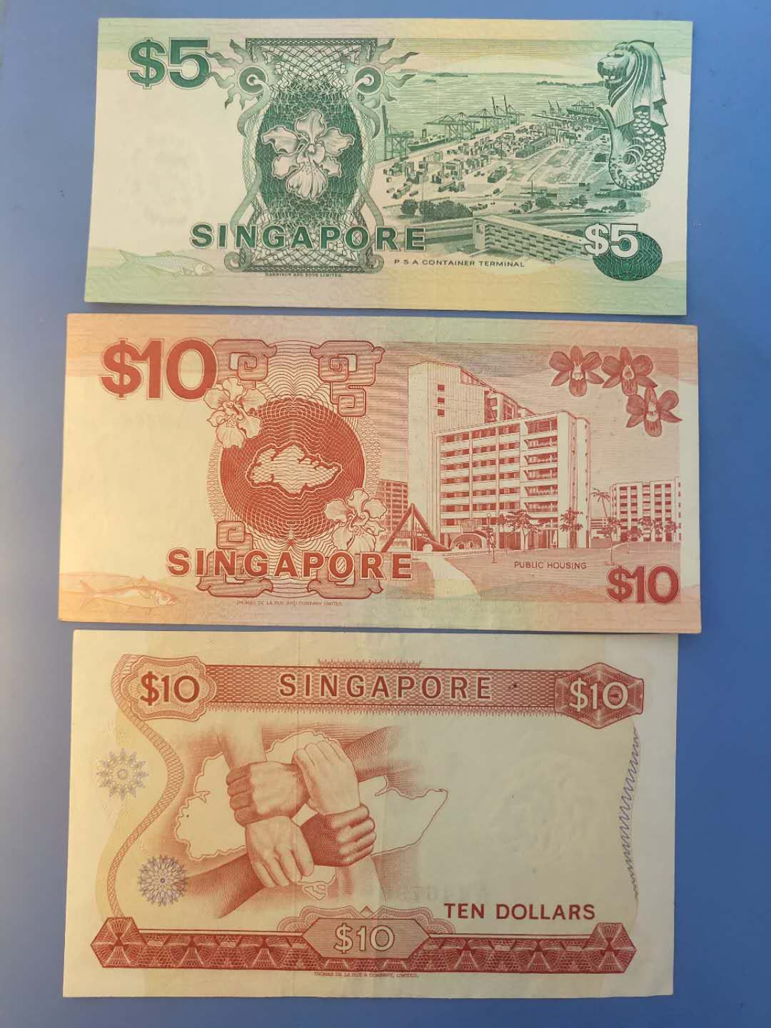 N&C第6期: 新春混合场 新加坡花版和船版四张 船版基本全新，花版九品