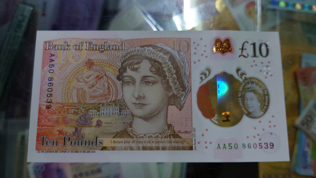 【囧羊收藏】精选微拍第13期（2021年第四期）~纸币硬币混合篇 2017年英国G序列10镑 塑料钞 首发AA冠 全新绝品无47