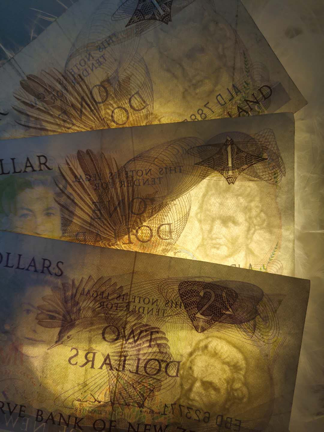 N&C第5期 最后一拍: 外国纸币裸钞专场 新西兰7张 流通好品