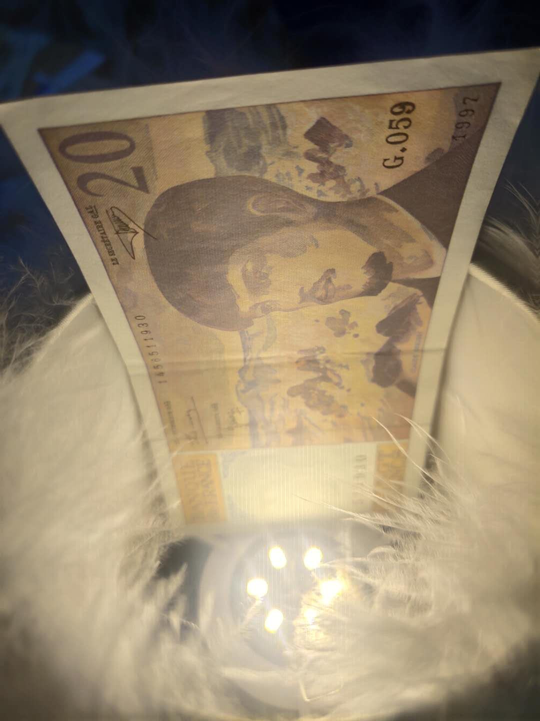 N&C第5期 最后一拍: 外国纸币裸钞专场 法国法郎三张 德彪西和艾菲尔 八到九品