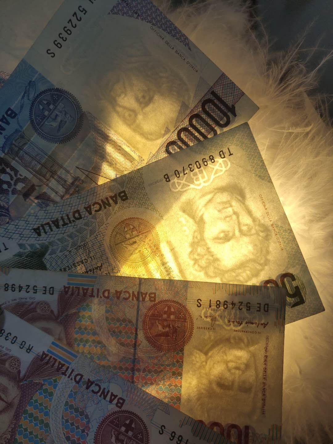 N&C第5期 最后一拍: 外国纸币裸钞专场 意大利里拉5张 流通品