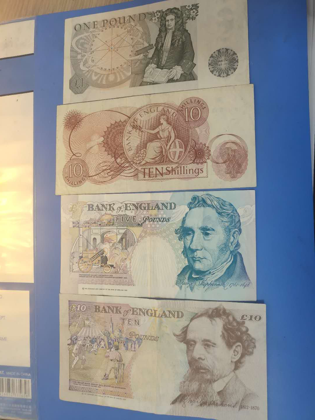 N&C第5期 最后一拍: 外国纸币裸钞专场 英镑四张 八到九品