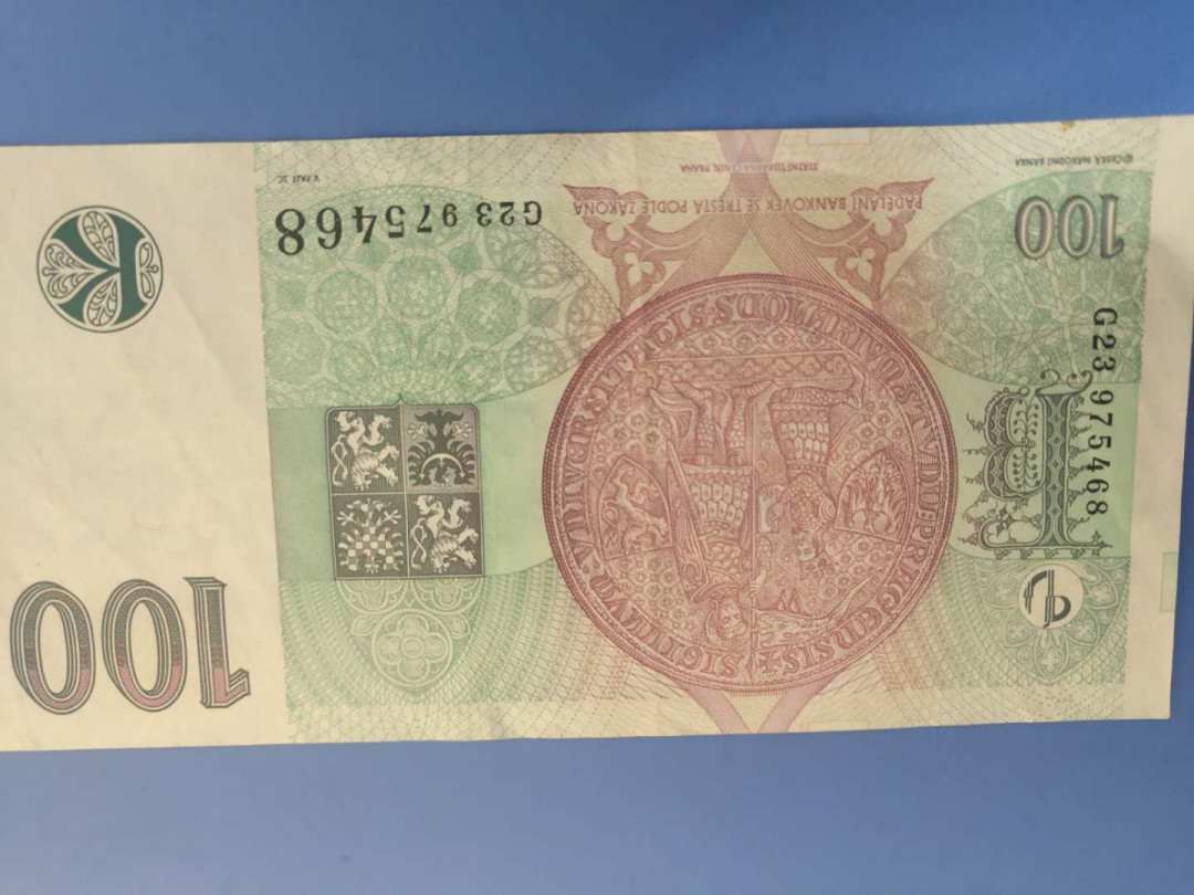 N&C第5期 最后一拍: 外国纸币裸钞专场 捷克100克朗 流通八品