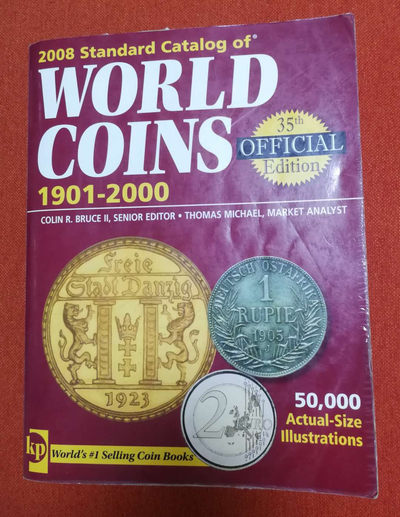 N&C第4期: 中外古钱币专场 - 上期补拍: 2008年版克劳斯世界硬币目录 七到八品 黑白 兼具参考价值和收藏价值