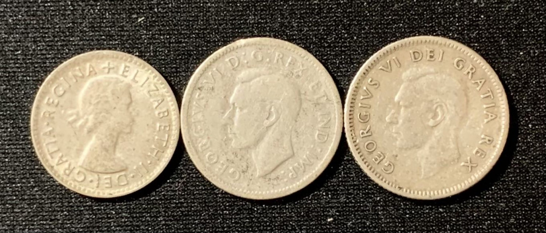 紫瑗钱币—微拍第129期  澳大利亚 加拿大 小银币 3枚一组