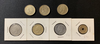 紫瑗钱币—微拍第129期  - 西班牙 欧元流通前 比塞塔流通硬币 7枚一组