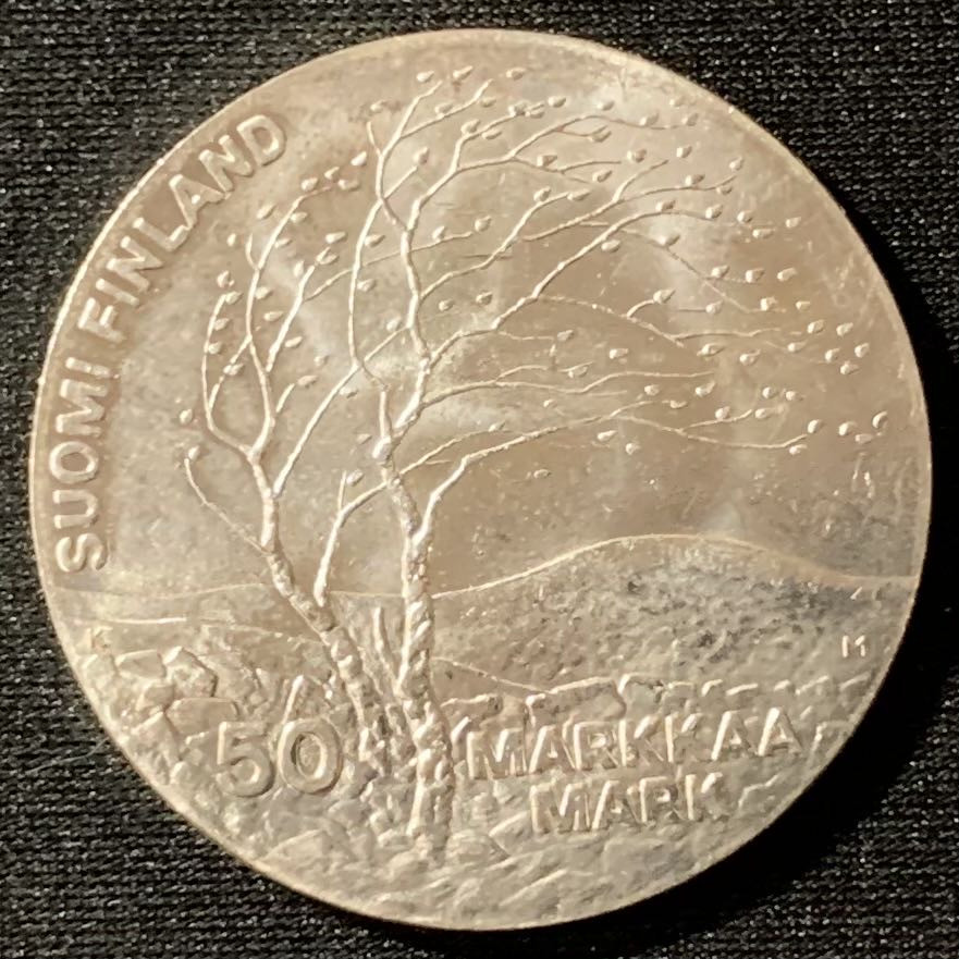 紫瑗钱币—微拍第129期  芬兰 1983年 世界田径锦标赛 50马克 22克 0.5银 UNC