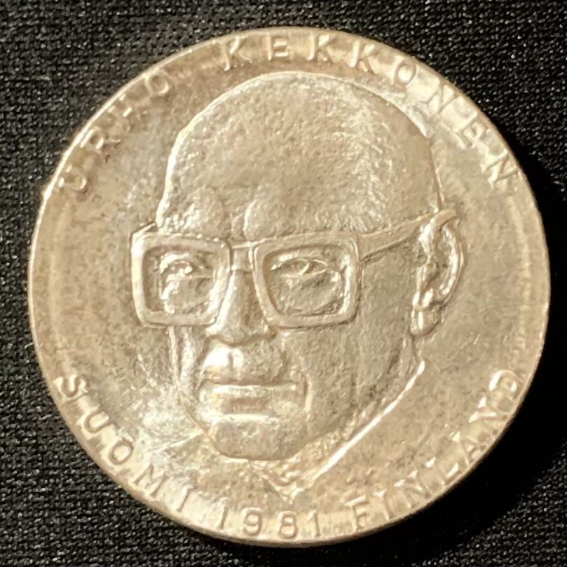 紫瑗钱币—微拍第129期  芬兰 1981年 吉科宁总统诞辰80周年 50马克 20克 0.5银 UNC