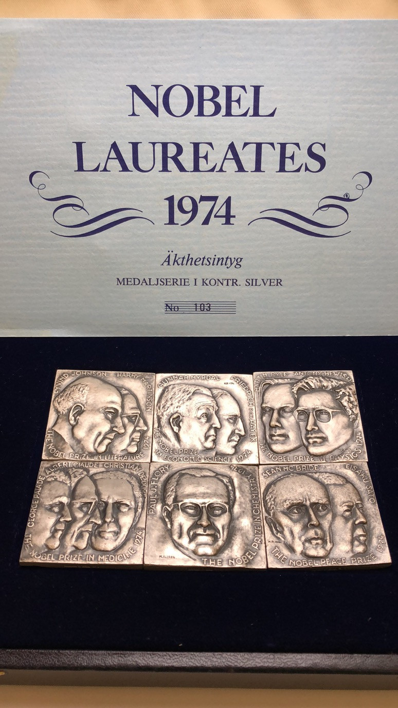 喜迎🐂年艺术麦朵尔第四场拍卖 1974年诺贝尔奖纪念