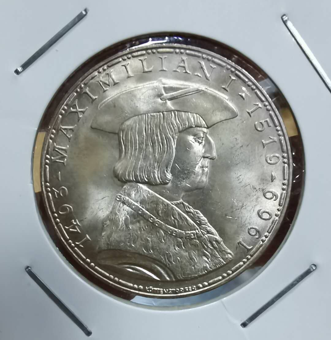 北京马甸外币专卖微拍第四十一期，金银币专场，陆续上新，欢迎关注 1969年奥地利50先令银币，重20克，成色900，品相如图