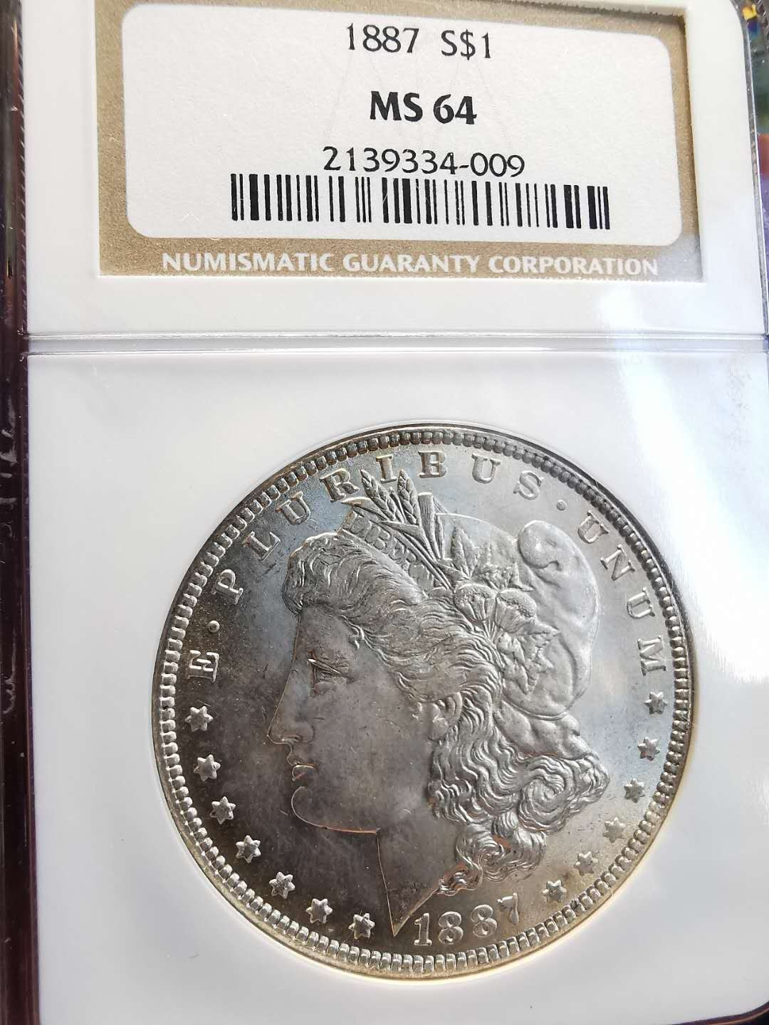 凡希社世界钱币微拍第一百四十七期年末捡漏专场 1887摩根壹圆NGC-MS64