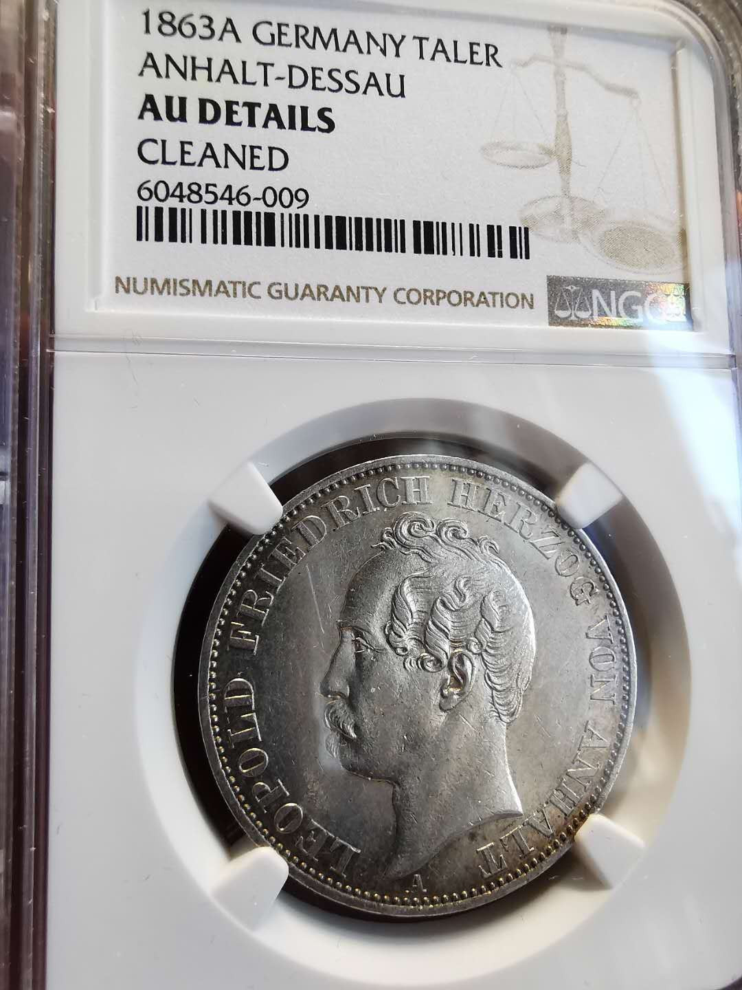 凡希社世界钱币微拍第一百四十七期年末捡漏专场 1863安哈特德绍泰勒NGC-AUD