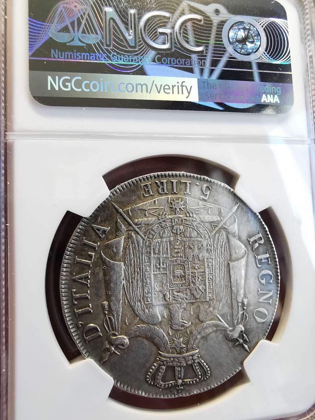 凡希社世界钱币微拍第一百四十七期年末捡漏专场 1808拿破仑王国5里拉大银NGC-XFD