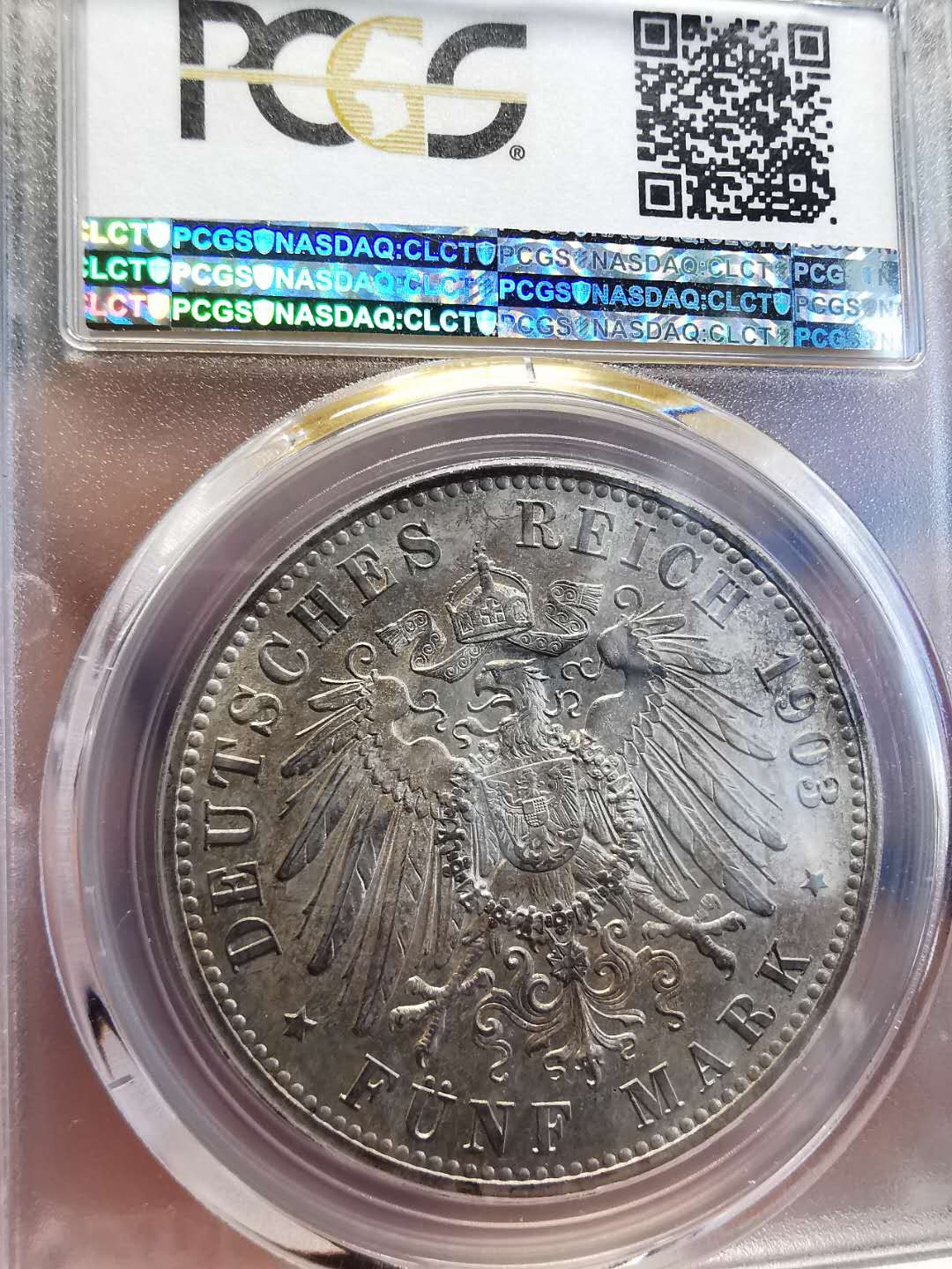 凡希社世界钱币微拍第一百四十七期年末捡漏专场 1903萨克森阿尔腾堡5马克PCGS-MS64