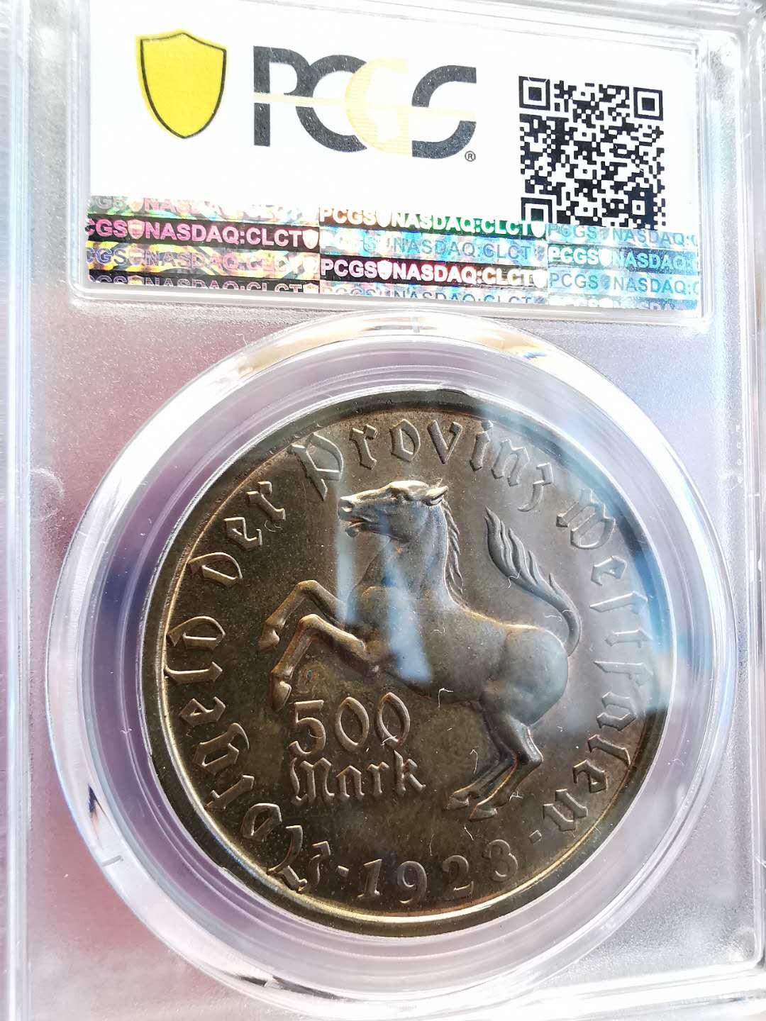 凡希社世界钱币微拍第一百四十七期年末捡漏专场 1923威斯特伐利亚女像500马克铜币PCGS-MS64