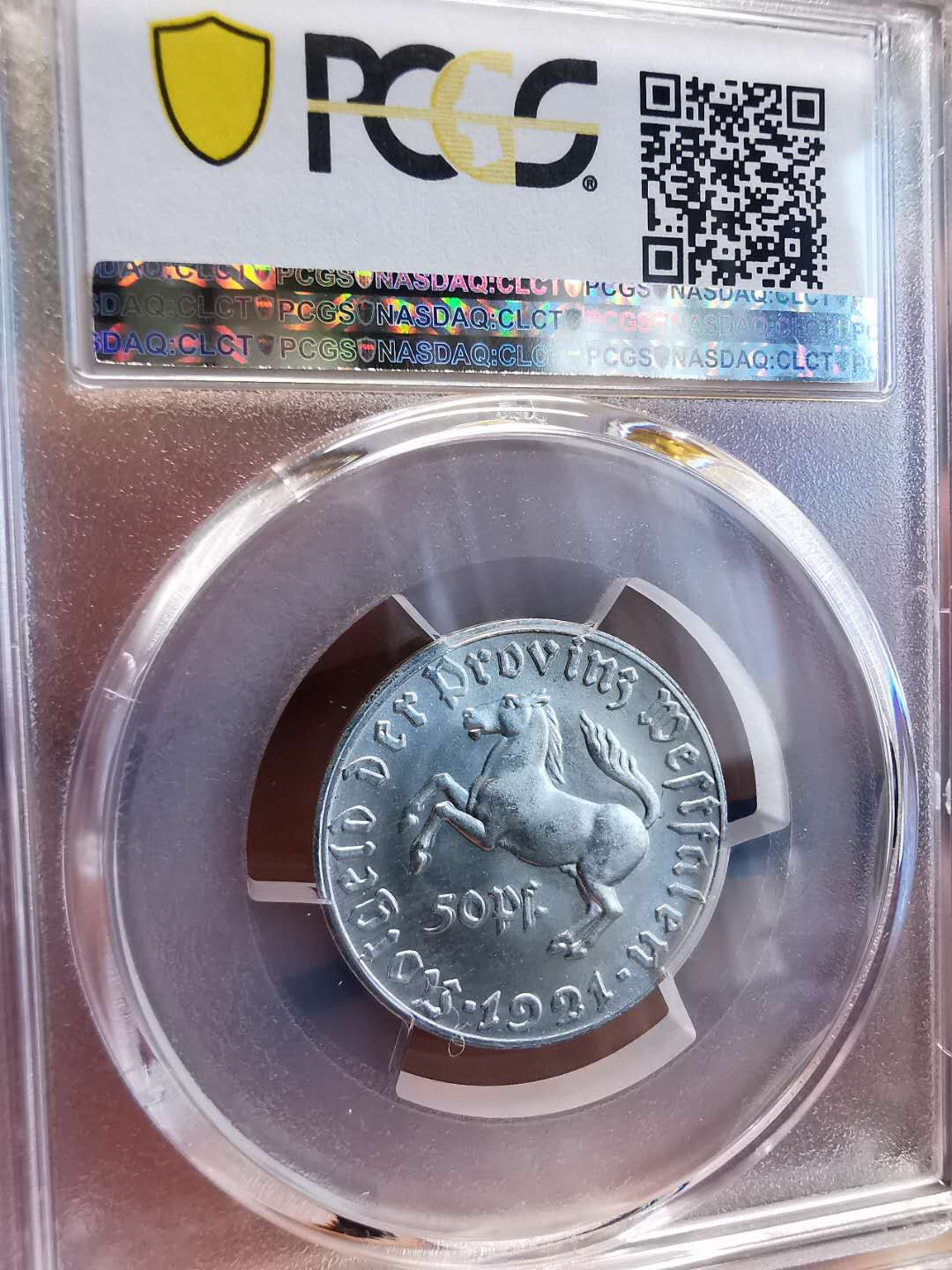 凡希社世界钱币微拍第一百四十七期年末捡漏专场 1921威斯特伐利亚马币50芬尼PCGS-MS64