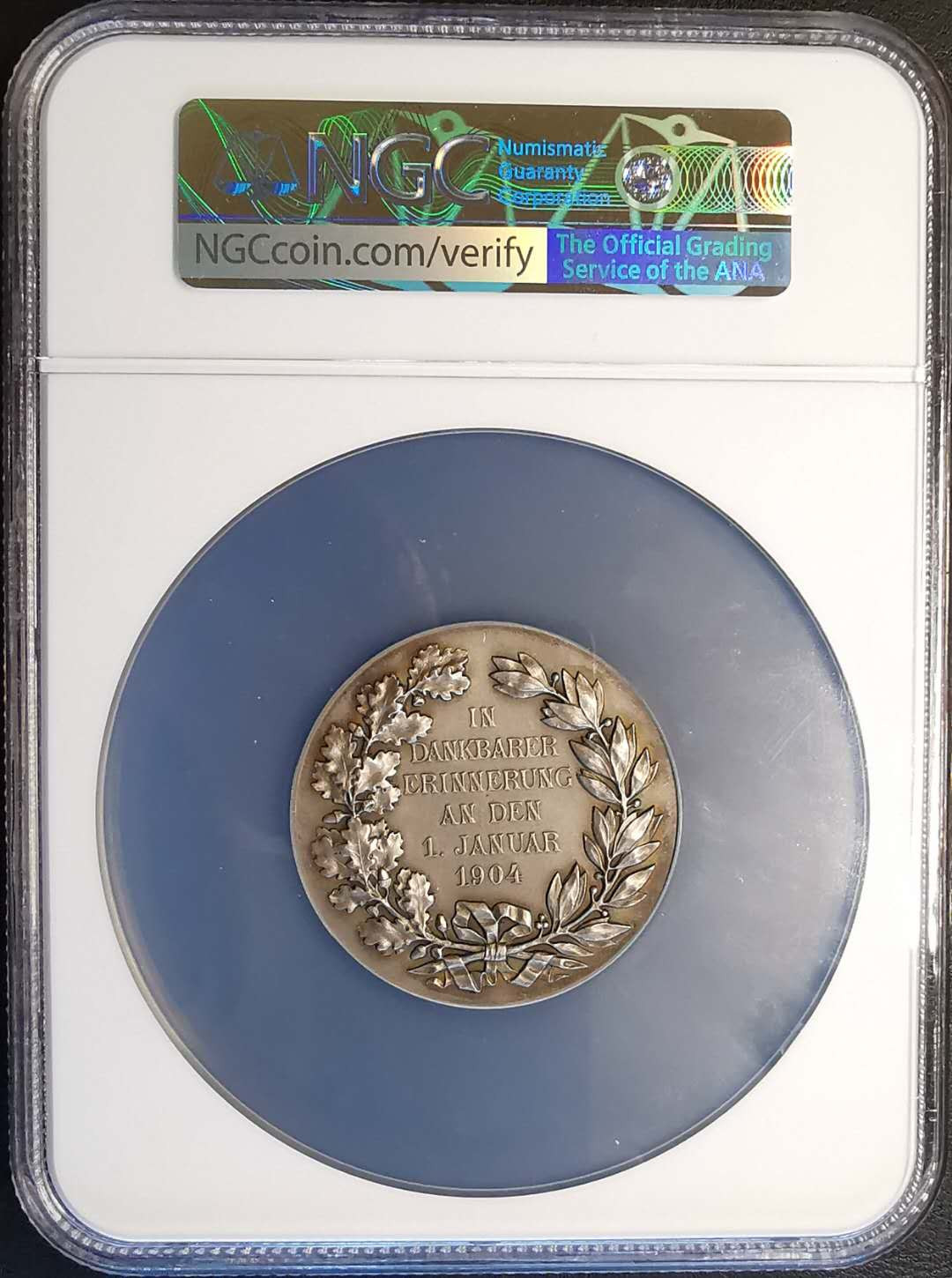 凡希社世界钱币微拍第一百四十七期年末捡漏专场 1904德国纽伦堡皇家商业委员会纪念银章NGC-MS64