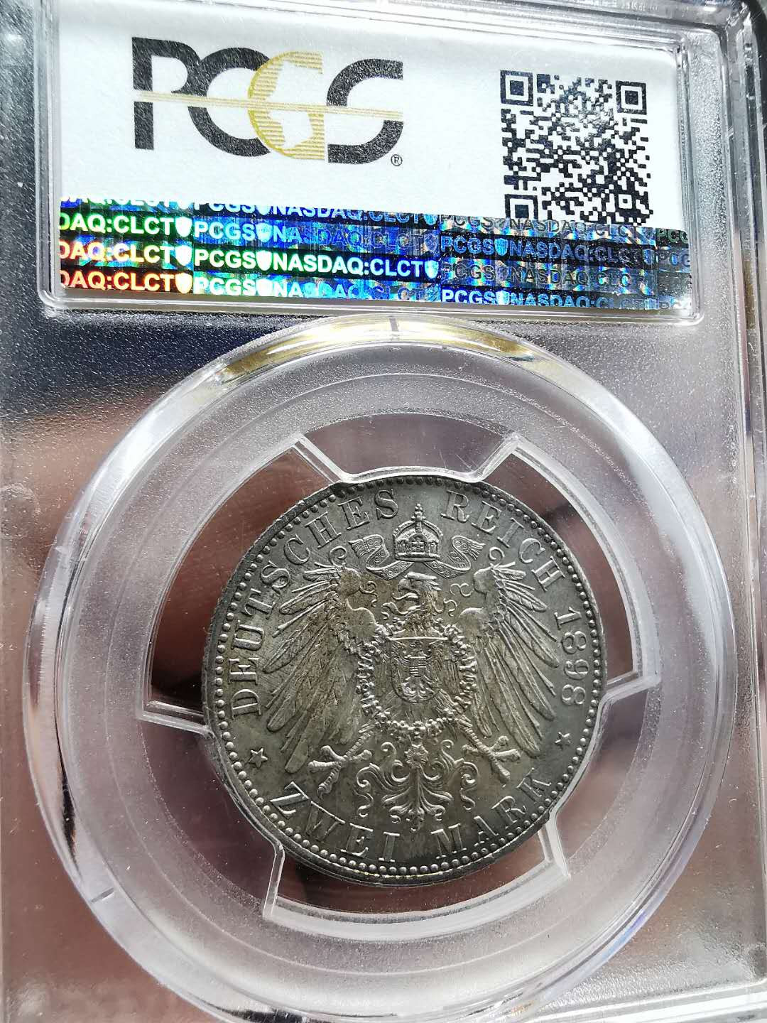 凡希社世界钱币微拍第一百四十七期年末捡漏专场 荐！1898萨克森魏玛2马克PCGS-MS64