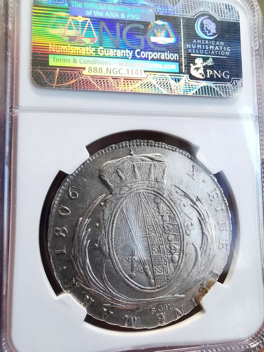 凡希社世界钱币微拍第一百四十七期年末捡漏专场 1806萨克森大型泰勒NGC-AUD