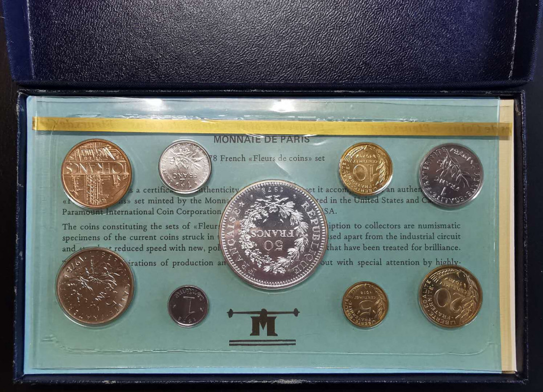 凡希社世界钱币微拍第一百四十七期年末捡漏专场 1978法国FDC SET原装全品