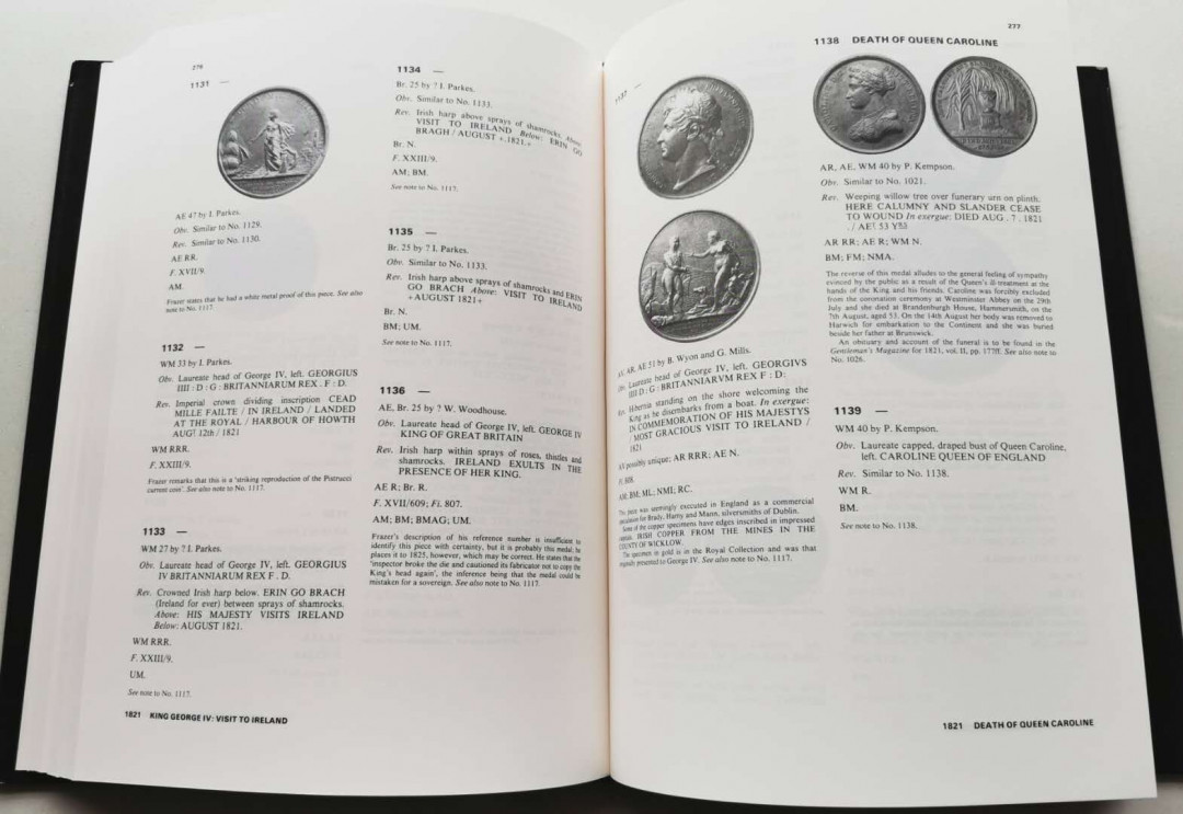 凡希社世界钱币微拍第一百四十七期年末捡漏专场 荐！英国历史章牌目录第一卷 乔三至威四 九五品 大十六开