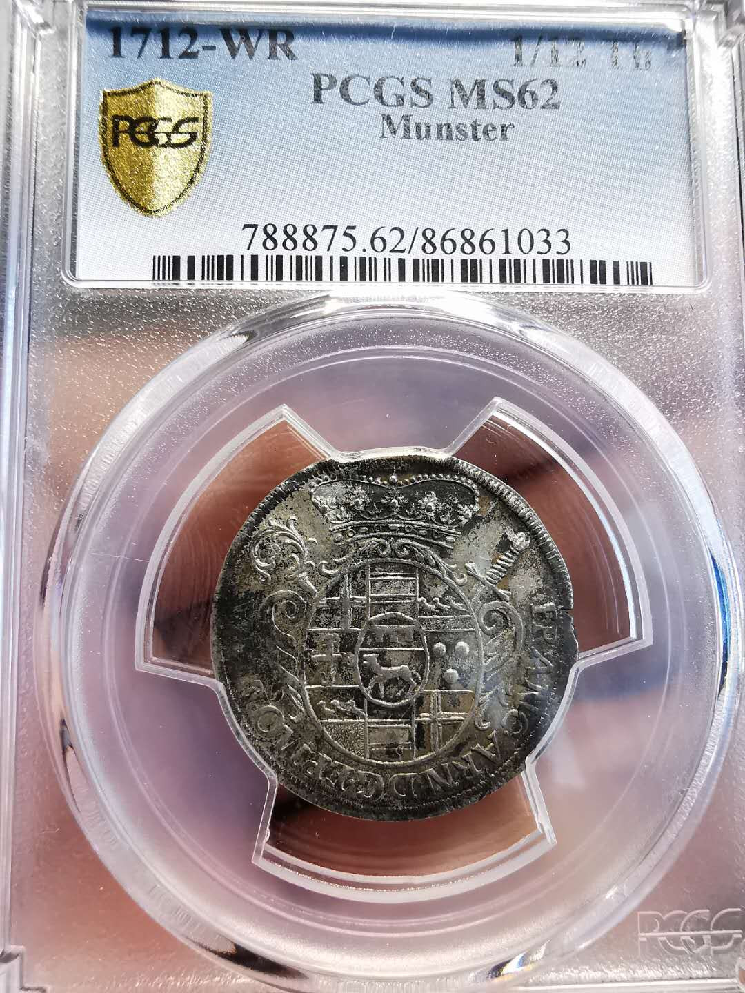 凡希社世界钱币微拍第一百四十七期年末捡漏专场 1712明斯特1/12泰勒PCGS-MS62稀少！