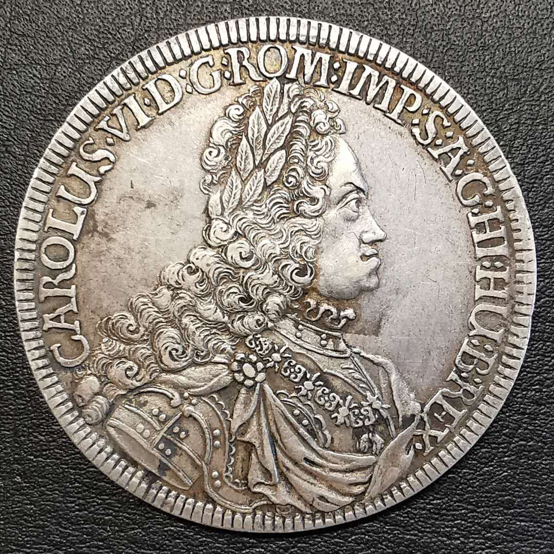 凡希社世界钱币微拍第一百四十七期年末捡漏专场 1721神罗卡尔六世泰勒大银AU/UNC原味包浆！