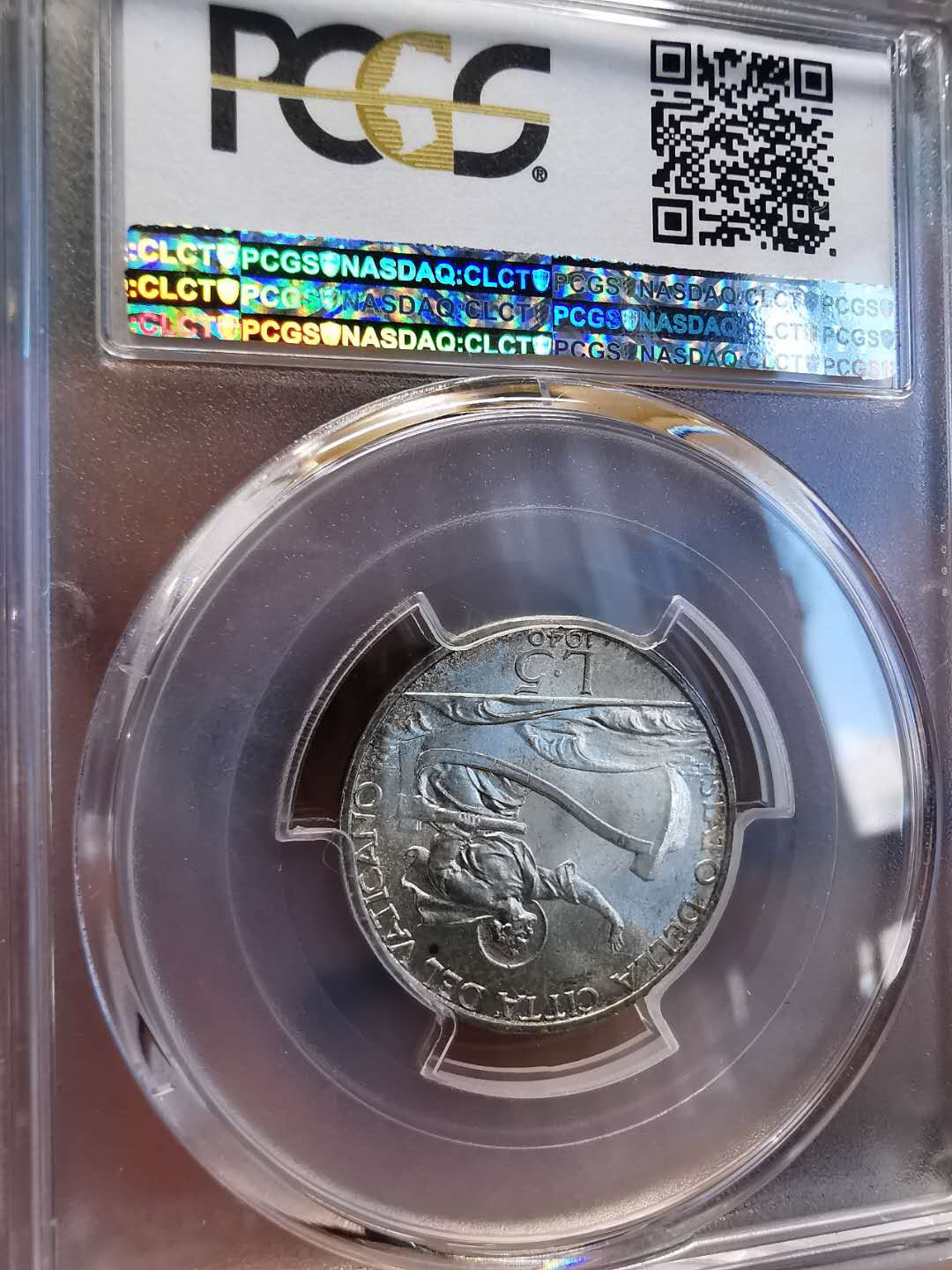 凡希社世界钱币微拍第一百四十七期年末捡漏专场 1940梵蒂冈5里拉银PCGS-MS66黑彩！