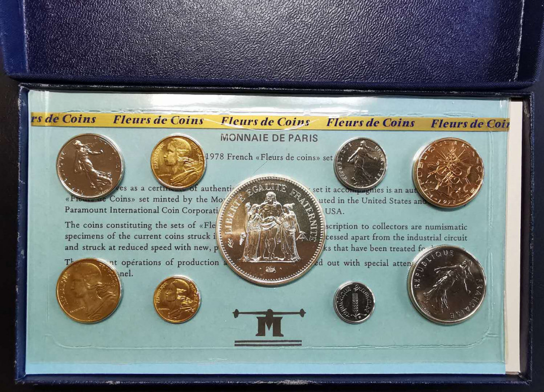 凡希社世界钱币微拍第一百四十七期年末捡漏专场 1978法国FDC SET原装全品