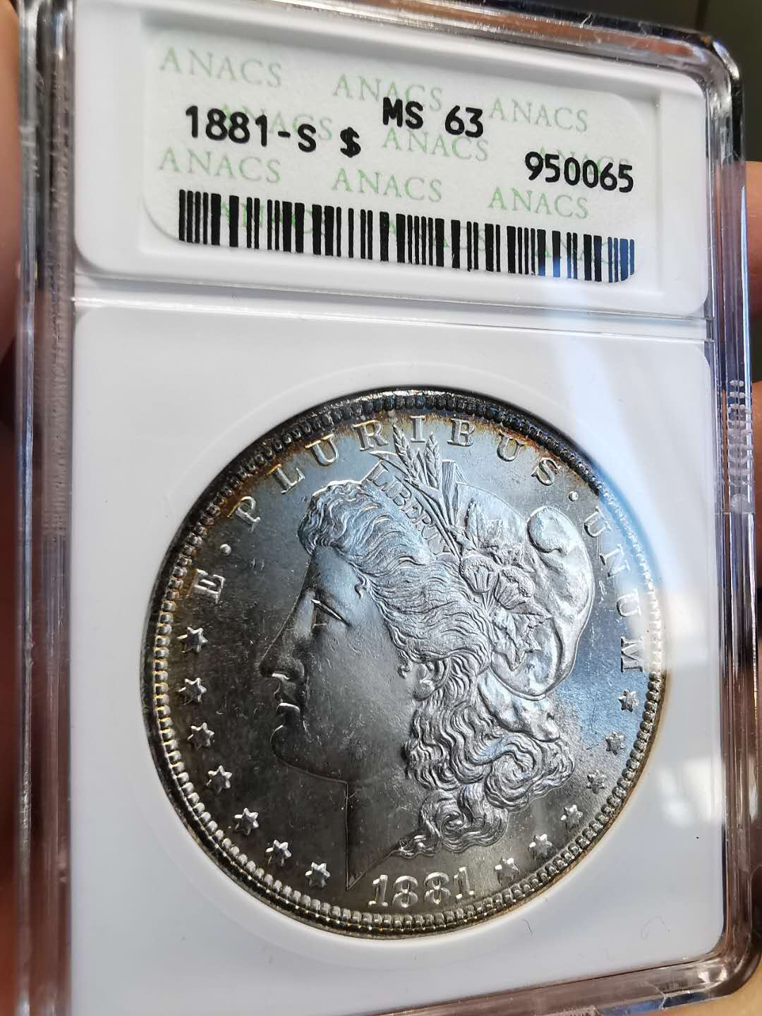 凡希社世界钱币微拍第一百四十七期年末捡漏专场 1881S摩根壹圆ANACS-MS63