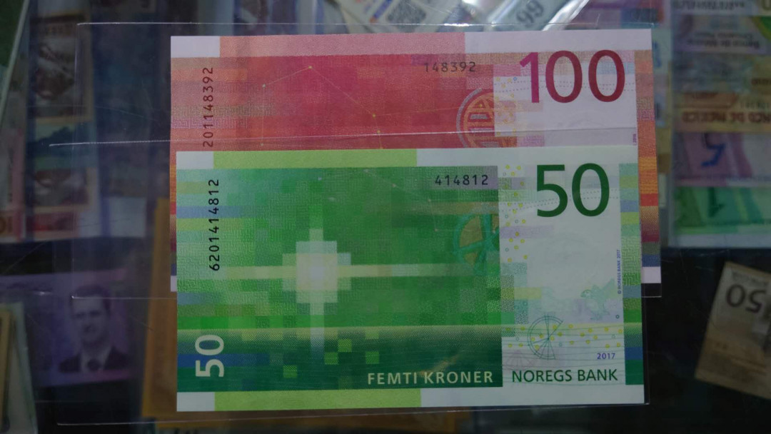 【囧羊收藏】精选微拍第14期~2021年第五期 世界纸币 挪威50+100克朗 全新UNC绝品