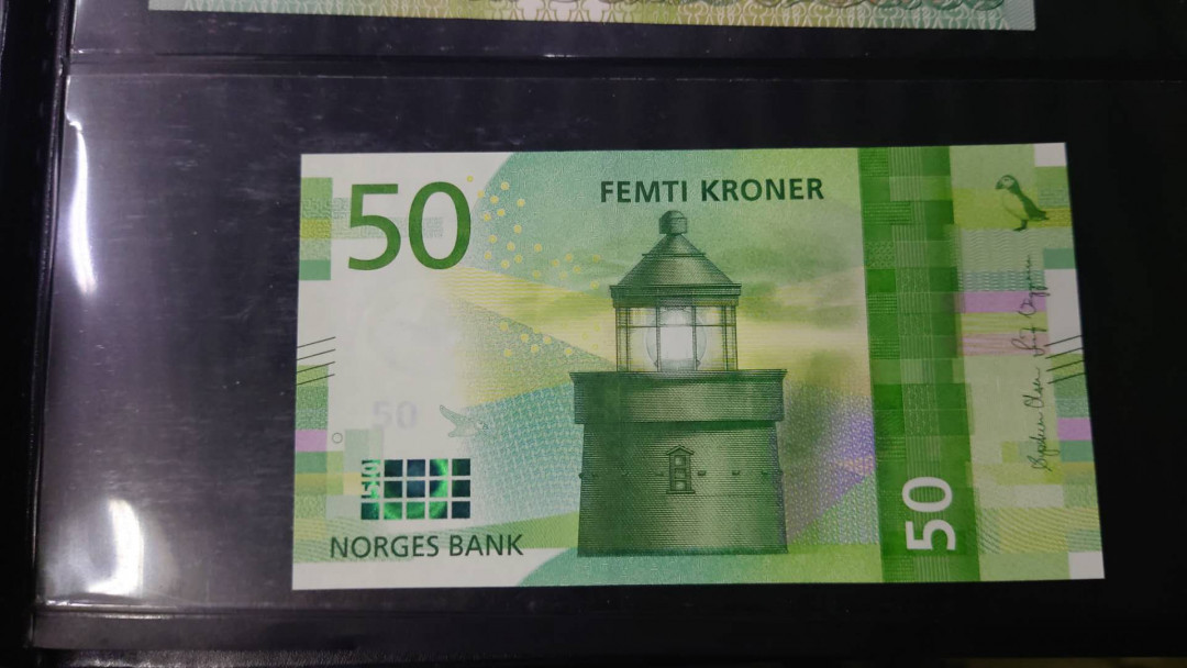 【囧羊收藏】精选微拍第14期~2021年第五期 世界纸币 2017年挪威50克朗 灯塔 全新UNC绝品
