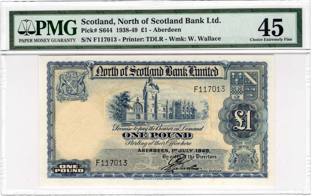 N&C第6期: 新春混合场 苏格兰1938-49年1镑  PMG45  P-S644 