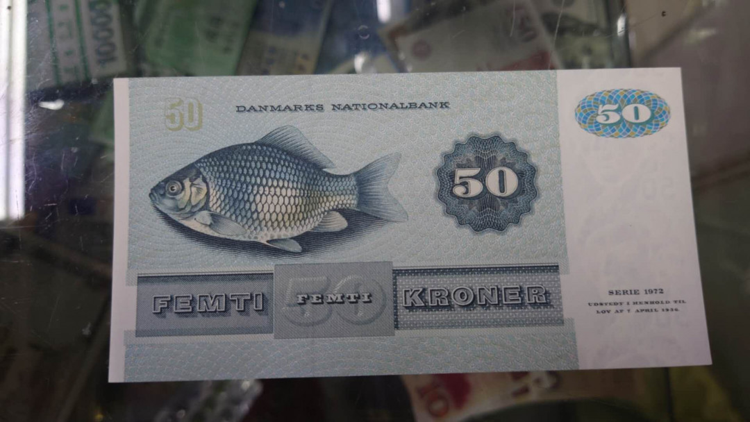 【囧羊收藏】精选微拍第14期~2021年第五期 世界纸币 1997年丹麦50克朗 欧洲鲫鱼 全新UNC绝品