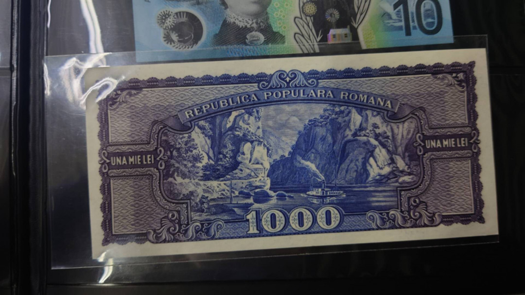 【囧羊收藏】精选微拍第14期~2021年第五期 世界纸币 1950年罗马尼亚1000列伊 全新绝品居中好适合评级
