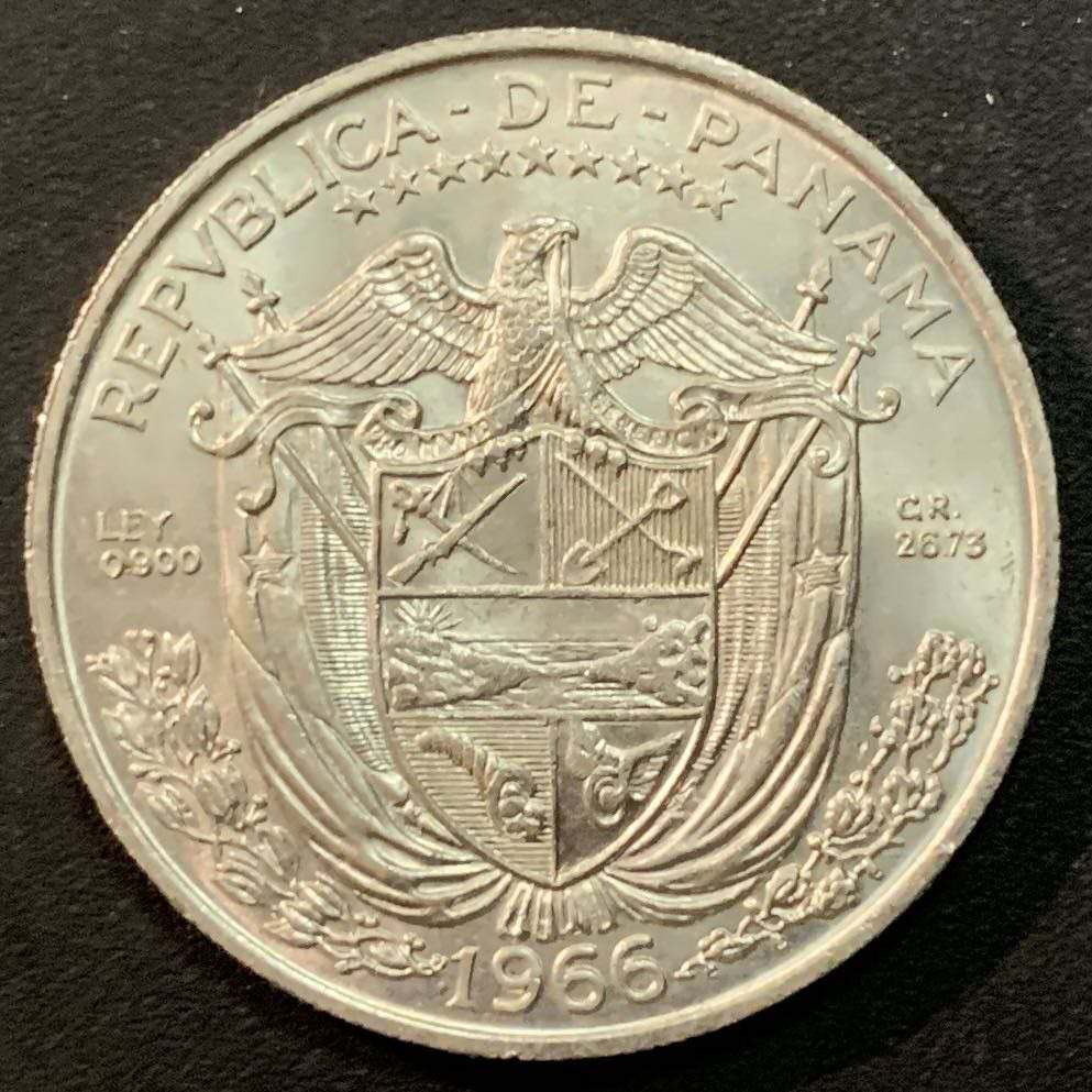 N&C第6期: 新春混合场 巴拿马1966年1巴波亚26.73 克0.9银UNC