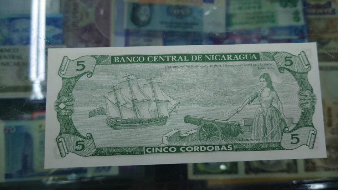 【囧羊收藏】精选微拍第14期~2021年第五期 世界纸币 1991年尼加拉瓜5元 罕见版本 全新绝品无47