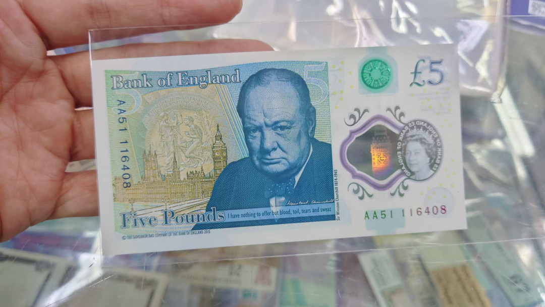 【囧羊收藏】精选微拍第14期~2021年第五期 世界纸币 2016年英国G序列5镑 AA冠 全新绝品