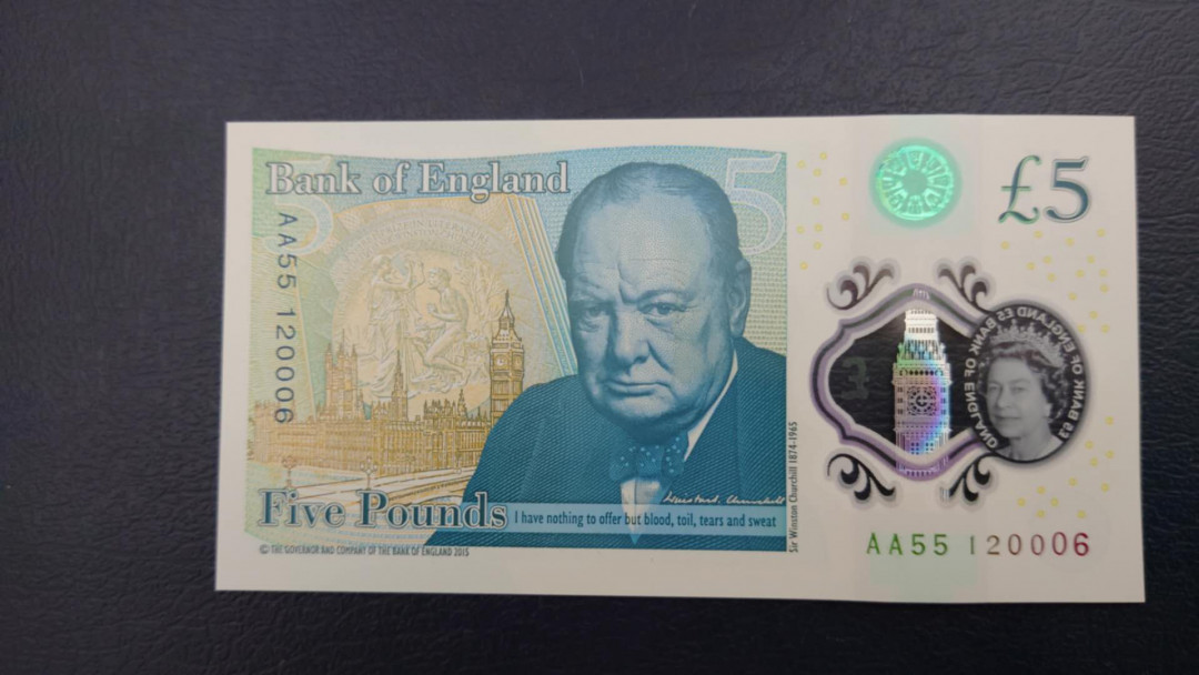 【囧羊收藏】精选微拍第14期~2021年第五期 世界纸币 2016年英国G序列5镑 首发AA冠全新绝品无47号码