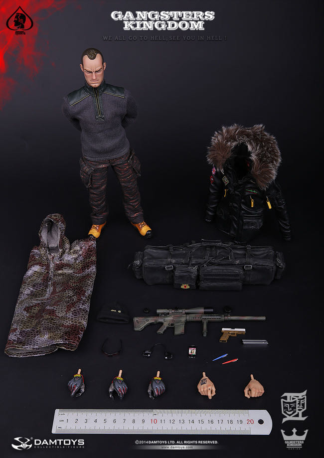 零元拍：DAMTOYS 1/6 黑帮王国系列 - 黑桃5 / GK007